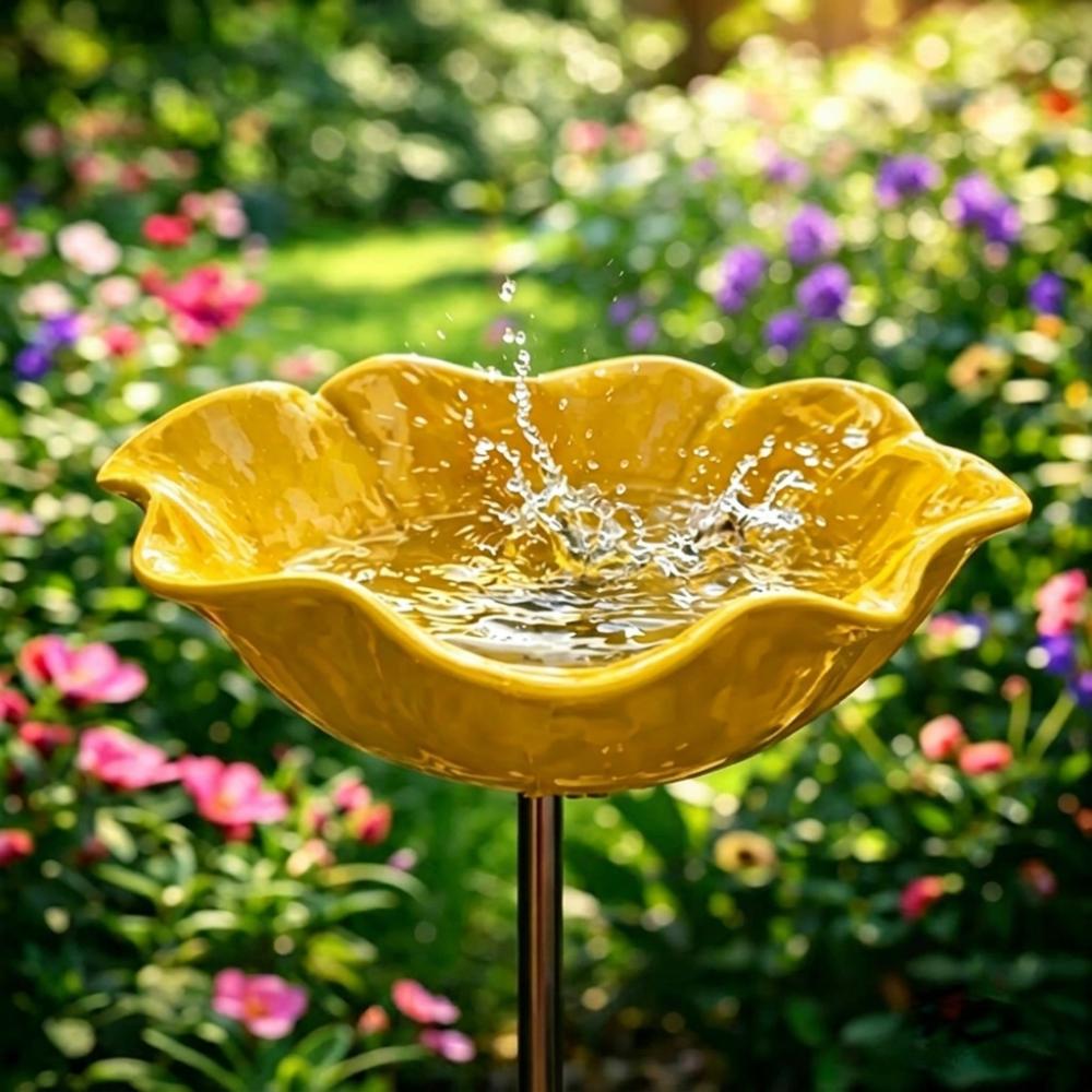 Ground Insert Metal Flower Garden Stake Iron Floral Sculpture Bee Watering Station Lawn Decoration темно-жовтий колір
Ground Insert Metal Flower Garden Stake Iron Floral Sculpture Bee Watering Station Lawn Decoration темно-жовтий колір