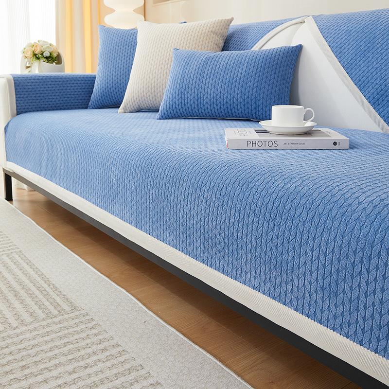 Однотонная диванная подушка, всесезонная универсальная ткань, минималистичная диванная подушка для гостиной, нескользящий подлокотник, полотенце на спинке 70*70cm