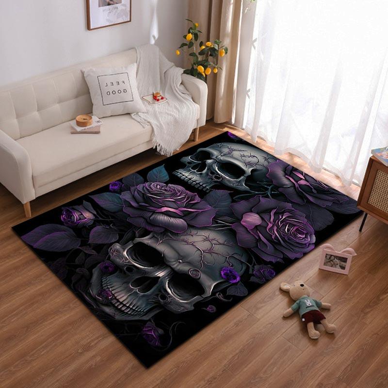 Dark Gothic Skull and Purple Roses Printed Carpet for Home Decor Suitable for use as an anti-slip for living room bedroom sofas 40x60cm( 15x23in )
Dark Gothic Skull and Purple Roses Printed Carpet for Home Decor Suitable for use as an anti-slip for living room bedroom sofas 40x60cm( 15x23in )