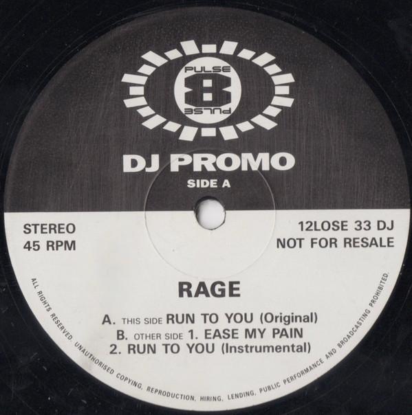 12inch Record RAGE - Run To You 12LOSE33DJ PULSE-8 RECORDS 1992 UK Dance & Electronica Used
12inch Record RAGE - Run To You 12LOSE33DJ PULSE-8 RECORDS 1992 UK Dance & Electronica Used