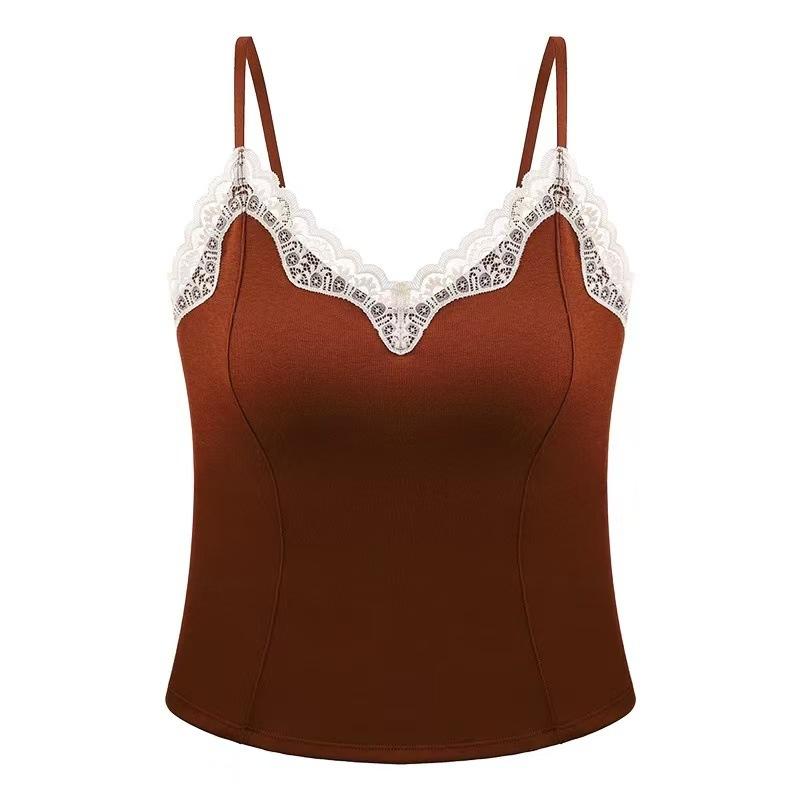 Spring and summer polished thermal vest with chest pad, free bra, integrated pure lace base with suspender top L【suitable for 55-65kg 】 червоний
Spring and summer polished thermal vest with chest pad, free bra, integrated pure lace base with suspender top L【suitable for 55-65kg 】 червоний