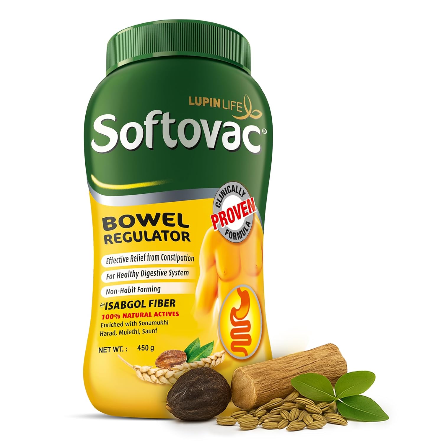 Softovac Isabgol Bowel Regulator Powder 450g – Gentle Stool Softener, Psyllium Husk Fiber, Relieves Bloating, Supports Digestive, Non-Habit Forming
Softovac Isabgol Bowel Regulator Powder 450g – Gentle Stool Softener, Psyllium Husk Fiber, Relieves Bloating, Supports Digestive, Non-Habit Forming
