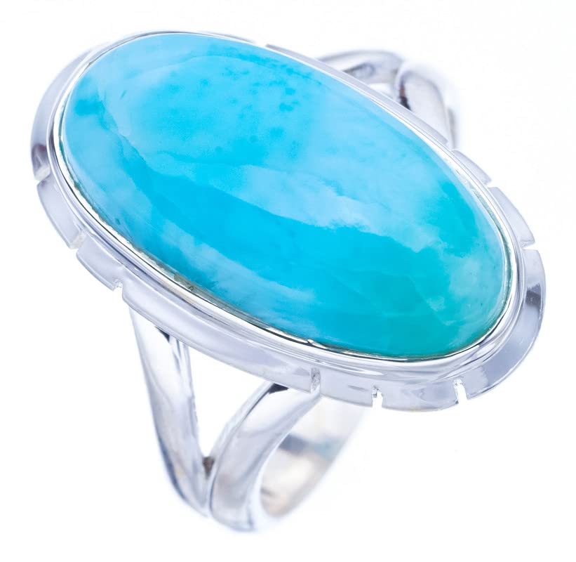 STARGEMS ® Кольцо из серебра 925 пробы с натуральным ларимаром ручной работы 6 F1519
STARGEMS ® Кольцо из серебра 925 пробы с натуральным ларимаром ручной работы 6 F1519