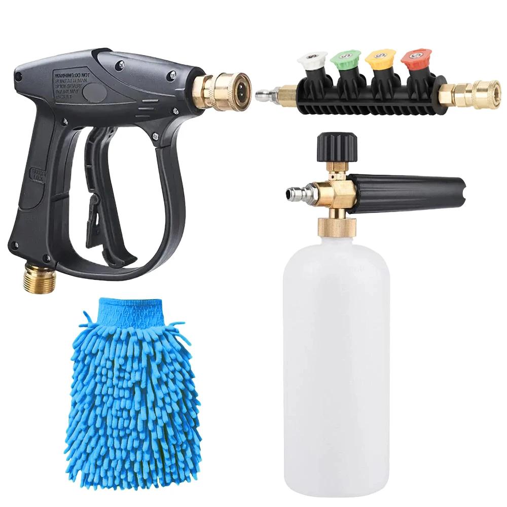 4000PSI Car Wash Kit with Foam Cannon & 1L Bottle - Includes Extension Wand Chenille Glove for Safe High-Pressure Cleaning
4000PSI Car Wash Kit with Foam Cannon & 1L Bottle - Includes Extension Wand Chenille Glove for Safe High-Pressure Cleaning