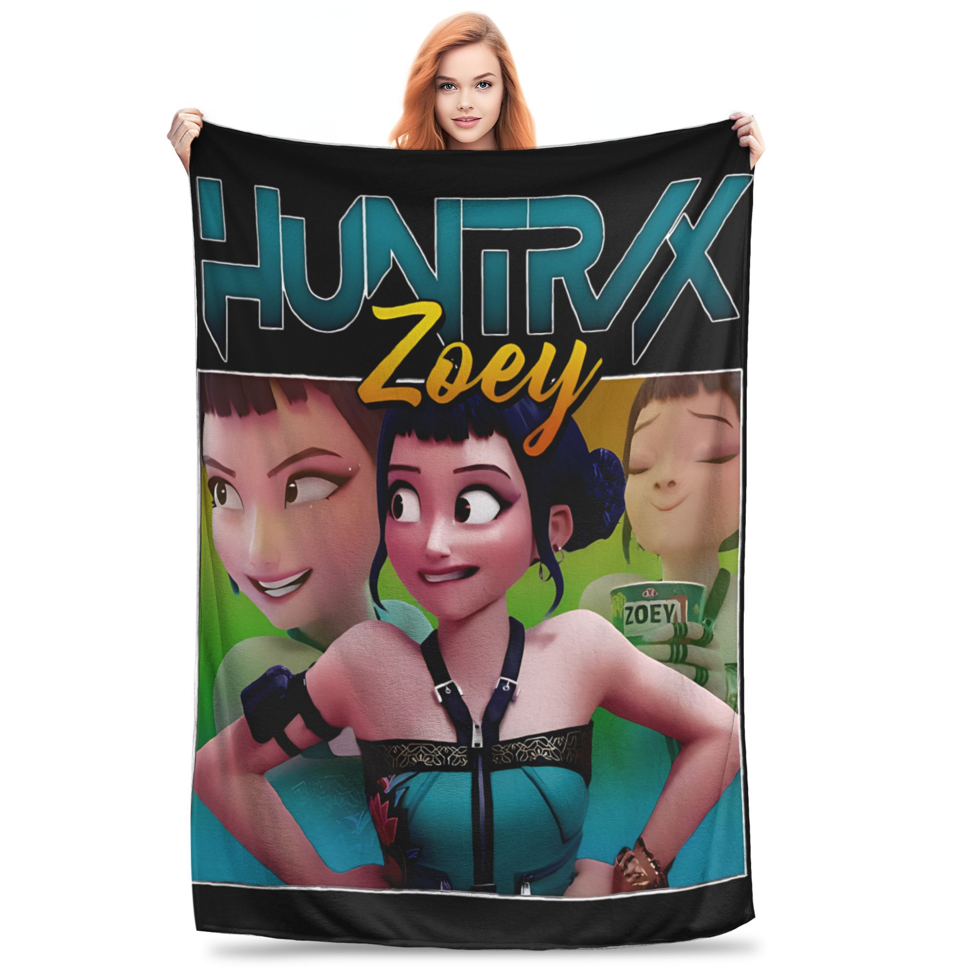 Warm Soft Blanket Airplane Travel Zoey Huntrix KPop Demon Hunters Throw Blanket Flannel Bedspread For Couch Chair Sofa Bed Cover 30x40in
Warm Soft Blanket Airplane Travel Zoey Huntrix KPop Demon Hunters Throw Blanket Flannel Bedspread For Couch Chair Sofa Bed Cover 30x40in