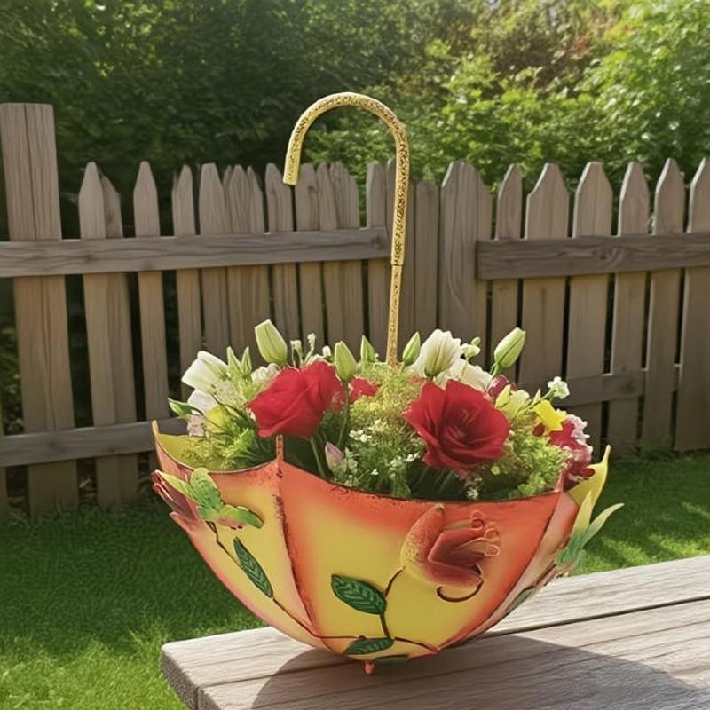 Iron Umbrella Shaped Flower Pot Wall Mounted Decorative Umbrella Flower Basket Space Saving Hanging Flower Pot Indoor Outdoor оранжевый
Iron Umbrella Shaped Flower Pot Wall Mounted Decorative Umbrella Flower Basket Space Saving Hanging Flower Pot Indoor Outdoor оранжевый
