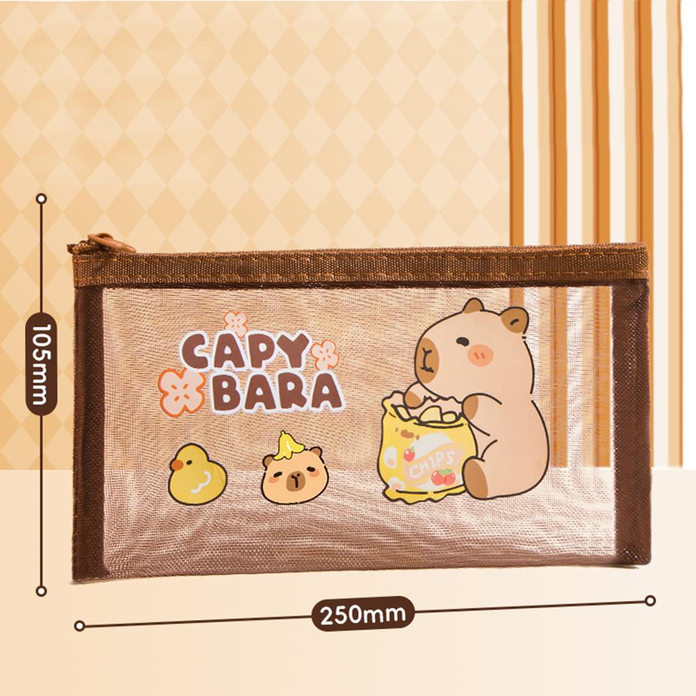 Cartoon Mesh Capybara Cosmetic Bag Large Capacity Transparent Pencil Bag Case Portable Travel Organizer Stationery Storage Pouch
Cartoon Mesh Capybara Cosmetic Bag Large Capacity Transparent Pencil Bag Case Portable Travel Organizer Stationery Storage Pouch
