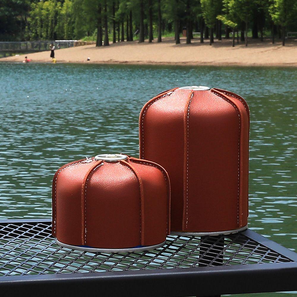 Кожаный противоскользящий защитный чехол для газового баллона для кемпинга, чехол для бензобака, сумка для хранения топливного цилиндра 
Кожаный противоскользящий защитный чехол для газового баллона для кемпинга, чехол для бензобака, сумка для хранения топливного цилиндра