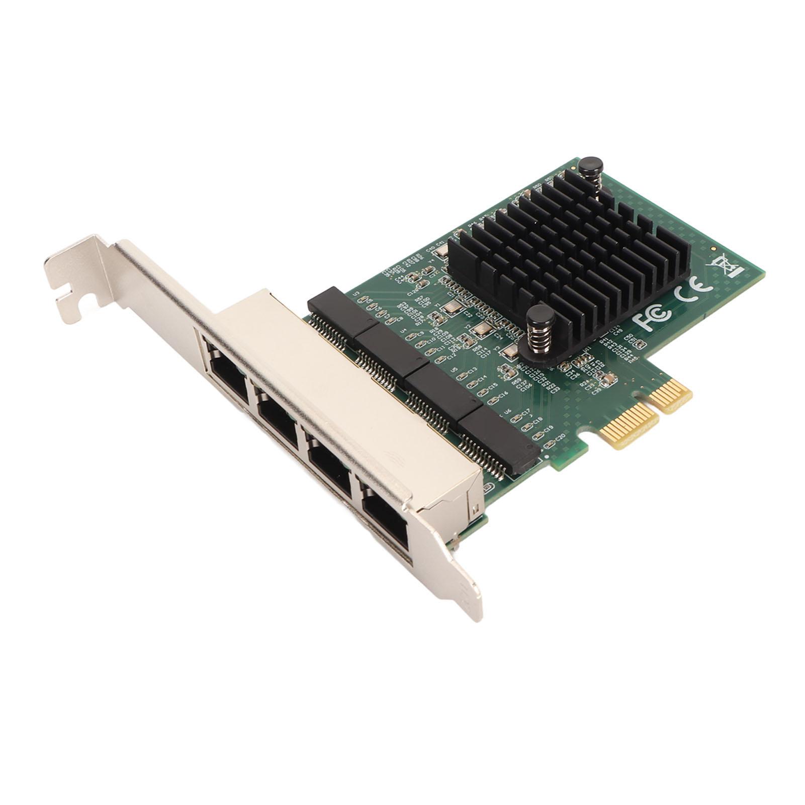 PCIe X1 Network Card Professional Plug and Play 4 Port PCIe Gigabit Ethernet Server Adapter for PC Desktop Laptop
PCIe X1 Network Card Professional Plug and Play 4 Port PCIe Gigabit Ethernet Server Adapter for PC Desktop Laptop