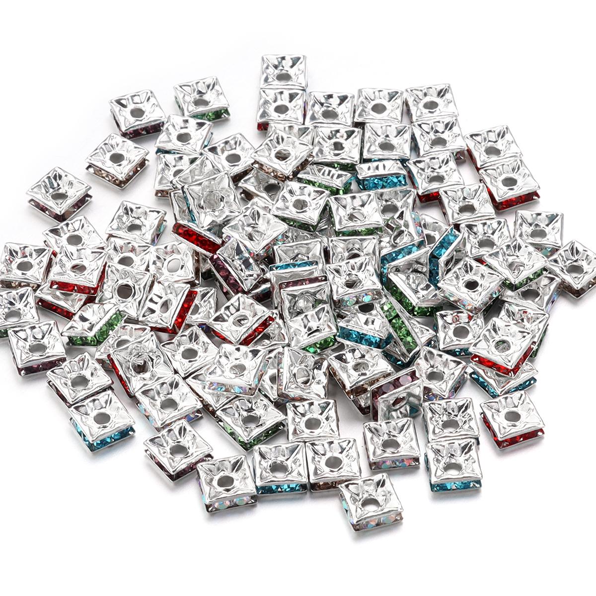 30pcs/lot 6/8mm Rhinestone Rondelle Crystal Square Loose Spacer Beads for Jewelry DIY Making Bracelet Necklace Accessories 6mm
30pcs/lot 6/8mm Rhinestone Rondelle Crystal Square Loose Spacer Beads for Jewelry DIY Making Bracelet Necklace Accessories 6mm