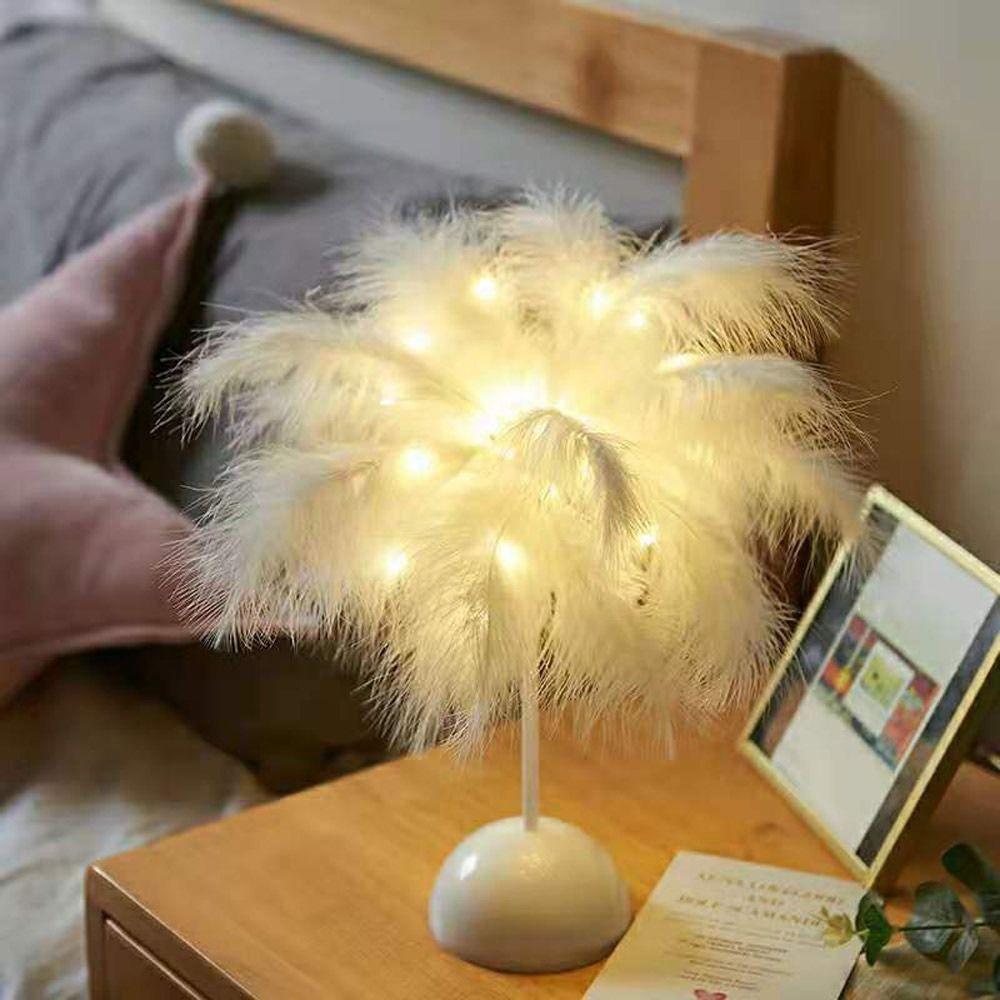Домашний романтический DIY теплый свет светодиодный абажур с перьями сказочный свет перо настольная лампа
Домашний романтический DIY теплый свет светодиодный абажур с перьями сказочный свет перо настольная лампа