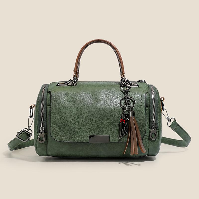 Vintage Faux Leather Cylinder Bag for women with Dual Top Handles Everyday Use зелений
Vintage Faux Leather Cylinder Bag for women with Dual Top Handles Everyday Use зелений
