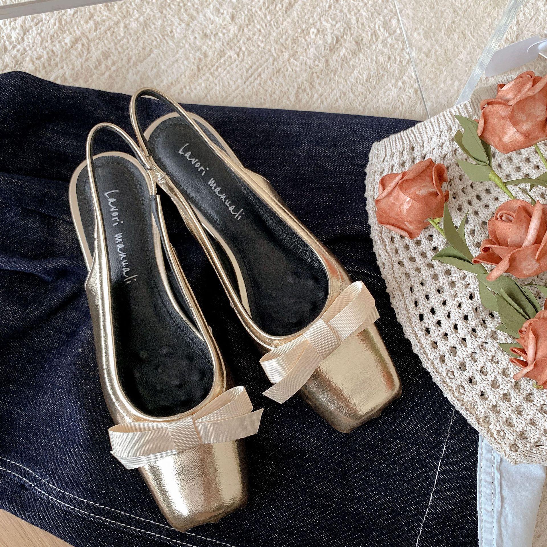 Yin Yin same butterfly girl 2025 spring~ square head thick heel bow ballet shoes women bag head empty sandals women 39 золотий
Yin Yin same butterfly girl 2025 spring~ square head thick heel bow ballet shoes women bag head empty sandals women 39 золотий