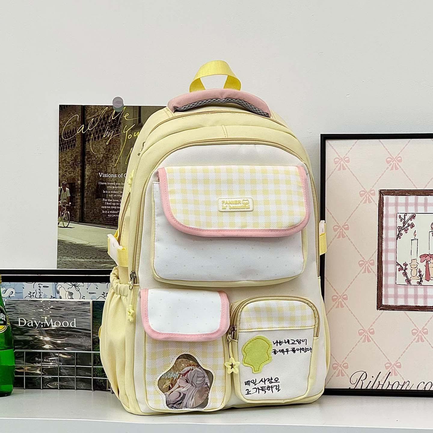 Polka Dot Plaid Backpack for Middle and High School Girls, Large Capacity, Pressure-Reducing, Spine-Protecting, College-Style Sc жовтий
Polka Dot Plaid Backpack for Middle and High School Girls, Large Capacity, Pressure-Reducing, Spine-Protecting, College-Style Sc жовтий