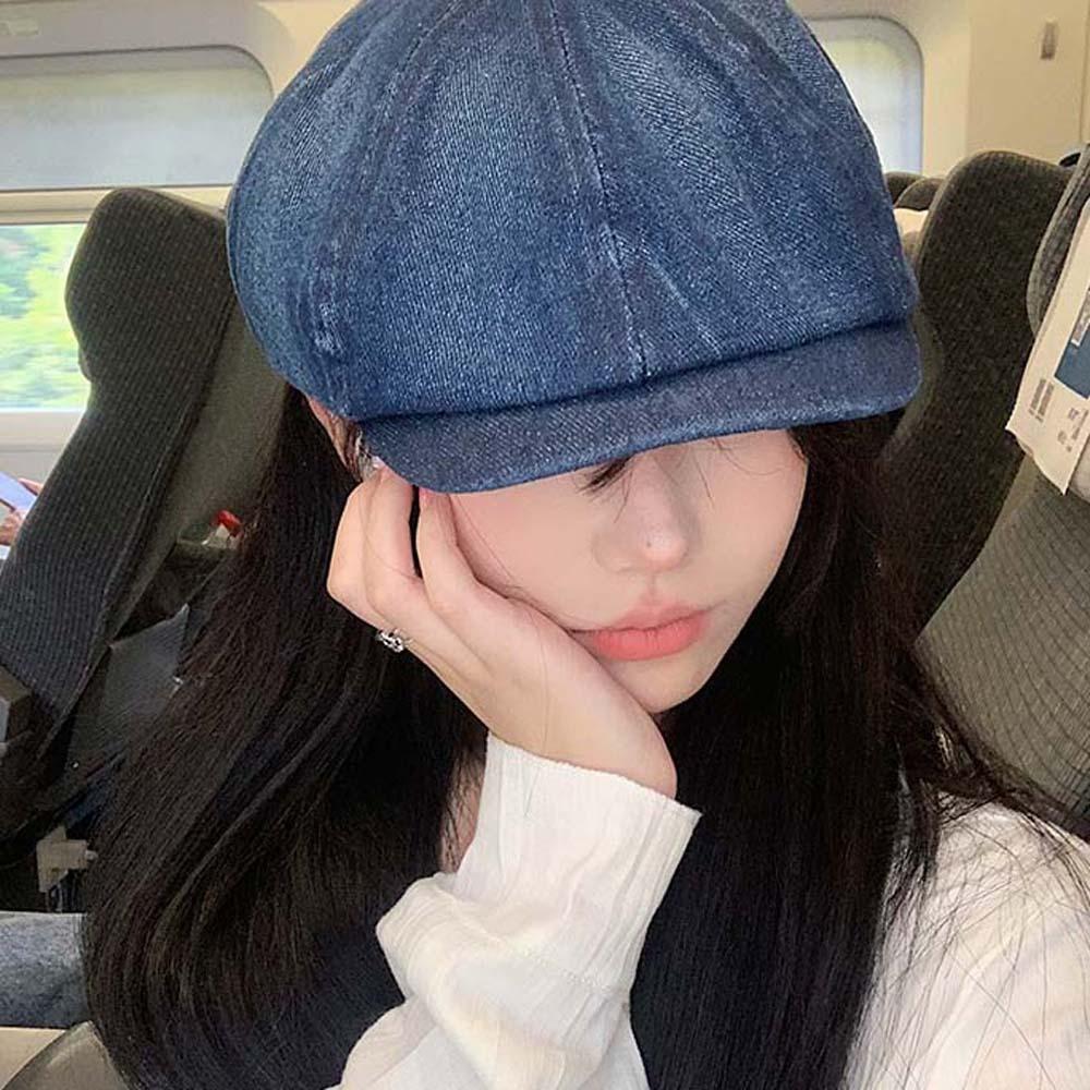Japanese Style Denim Berets Cap Street Style Newsboy Cap Forward Hat Retro Forward Hat School
Japanese Style Denim Berets Cap Street Style Newsboy Cap Forward Hat Retro Forward Hat School