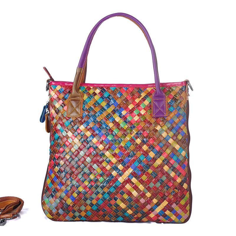 Leather Women S Bag Hand-Woven Bag Retro Ethnic Style Color Portable Messenger Bag Personalized Design
Leather Women S Bag Hand-Woven Bag Retro Ethnic Style Color Portable Messenger Bag Personalized Design