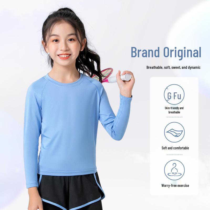 Girls Autumn Sports Set: Comfortable, Breathable, Long Sleeve T-shirt & Quick-Drying Yoga Pants for Kids 140
Girls Autumn Sports Set: Comfortable, Breathable, Long Sleeve T-shirt & Quick-Drying Yoga Pants for Kids 140