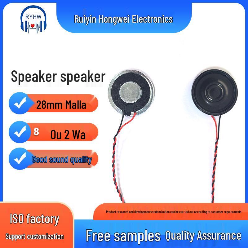 28MM 8 Ohm 2W Speaker for Walkie-Talkies, Voice Broadcasts, and Security Cameras
28MM 8 Ohm 2W Speaker for Walkie-Talkies, Voice Broadcasts, and Security Cameras