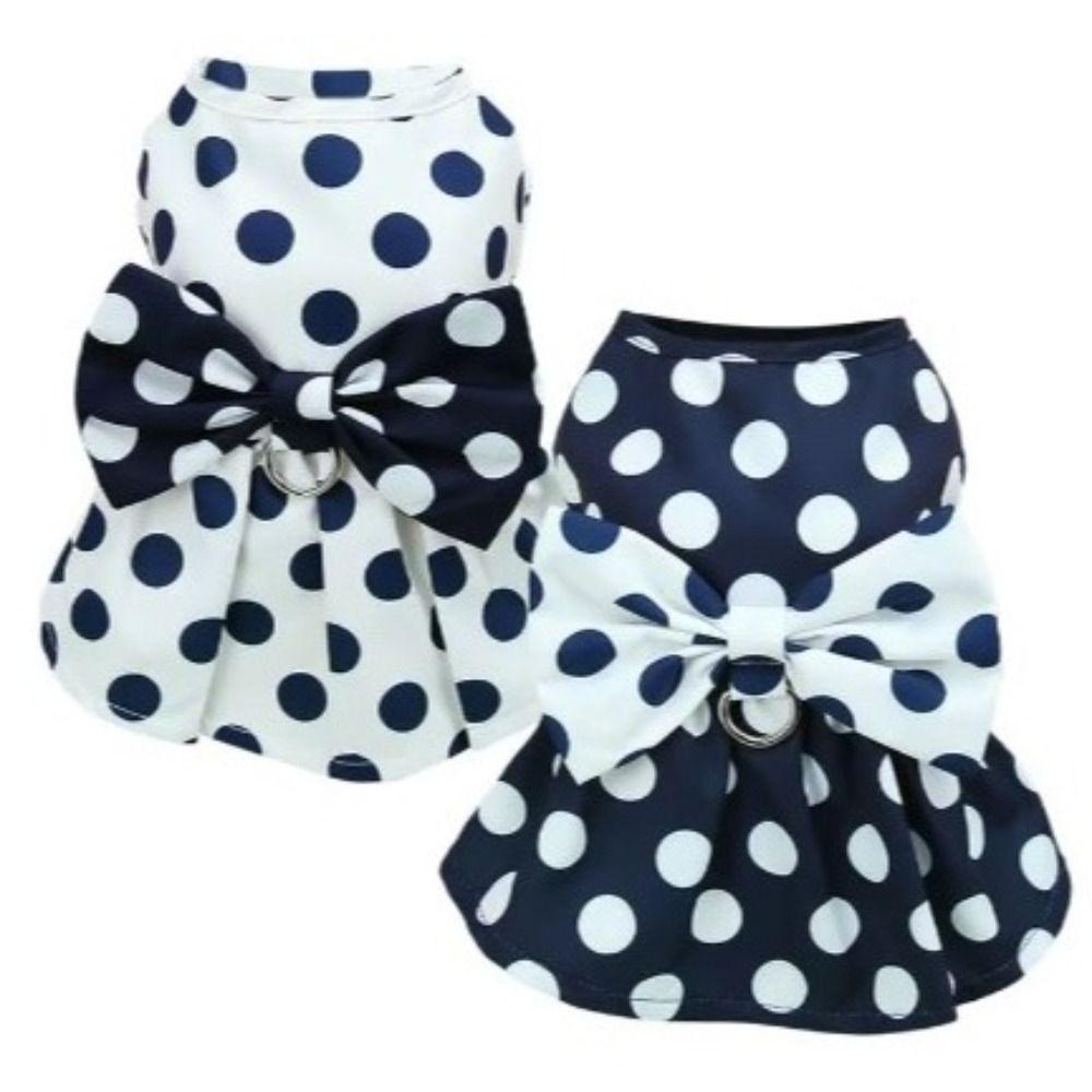 with Bow Dog Dress Dot Pattern Pet Clothes Soft Puppy Princess Skirt Wedding Party Dark Blue S
with Bow Dog Dress Dot Pattern Pet Clothes Soft Puppy Princess Skirt Wedding Party Dark Blue S