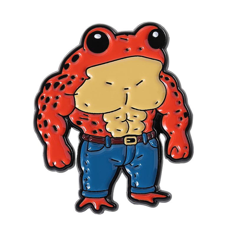 Funny Buff Frog Enamel Pin Cartoon Fitness Hunk Muscular Frog Animal Brooches Lapel Badge Jewelry Gifts for Gym Lovers Friends
Funny Buff Frog Enamel Pin Cartoon Fitness Hunk Muscular Frog Animal Brooches Lapel Badge Jewelry Gifts for Gym Lovers Friends