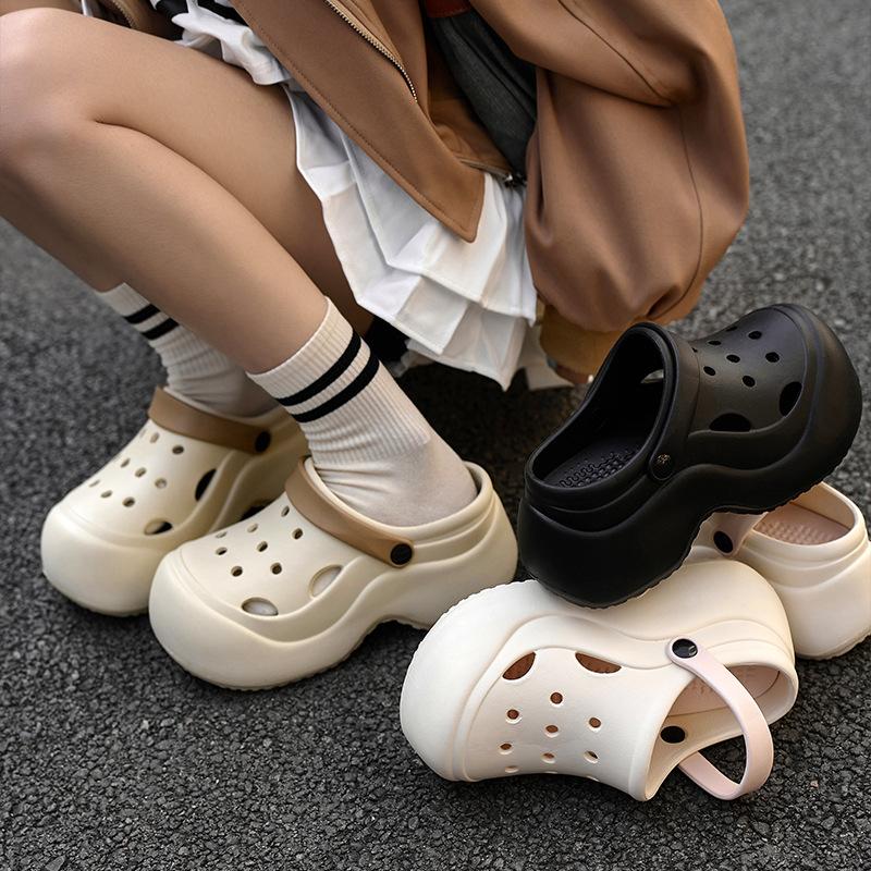 Height-increasing thick-soled hole shoes for women to wear breathable beach shoes, summer non-slip toe slippers 35-36 хаки
Height-increasing thick-soled hole shoes for women to wear breathable beach shoes, summer non-slip toe slippers 35-36 хаки