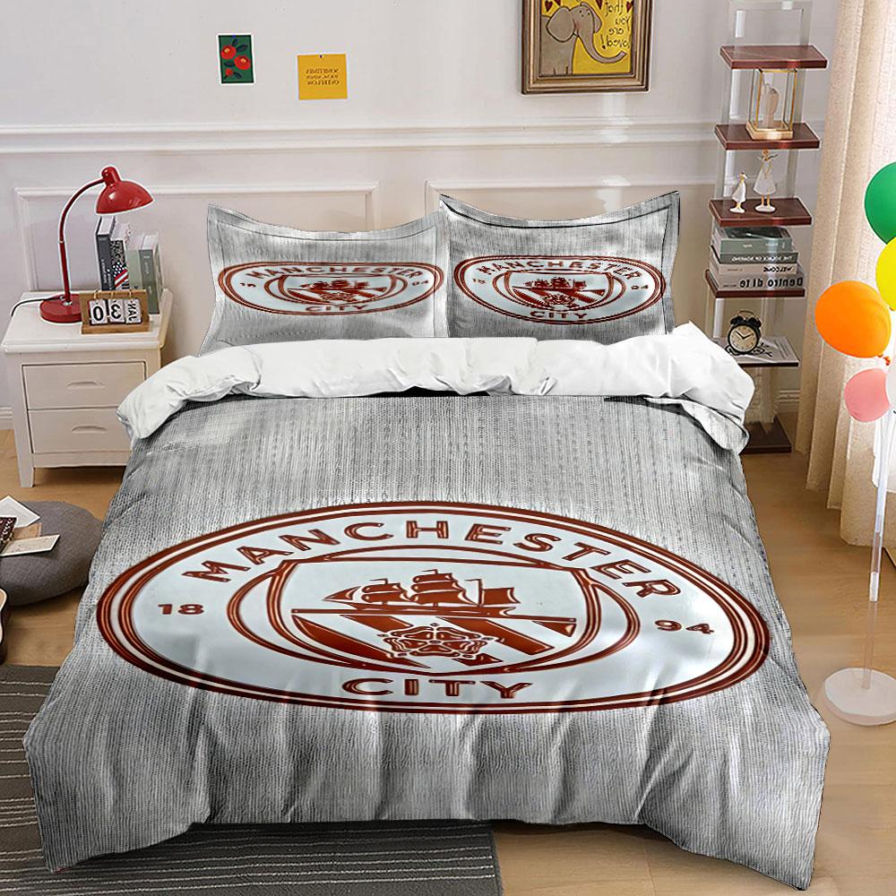 Manchester City logo pattern. Bedding sets Duvet cover sets Duvet covers Pillowcases(1 * Duvet Cover 2 * Pillowcases without duvet insert) 135x200cm
Manchester City logo pattern. Bedding sets Duvet cover sets Duvet covers Pillowcases(1 * Duvet Cover 2 * Pillowcases without duvet insert) 135x200cm