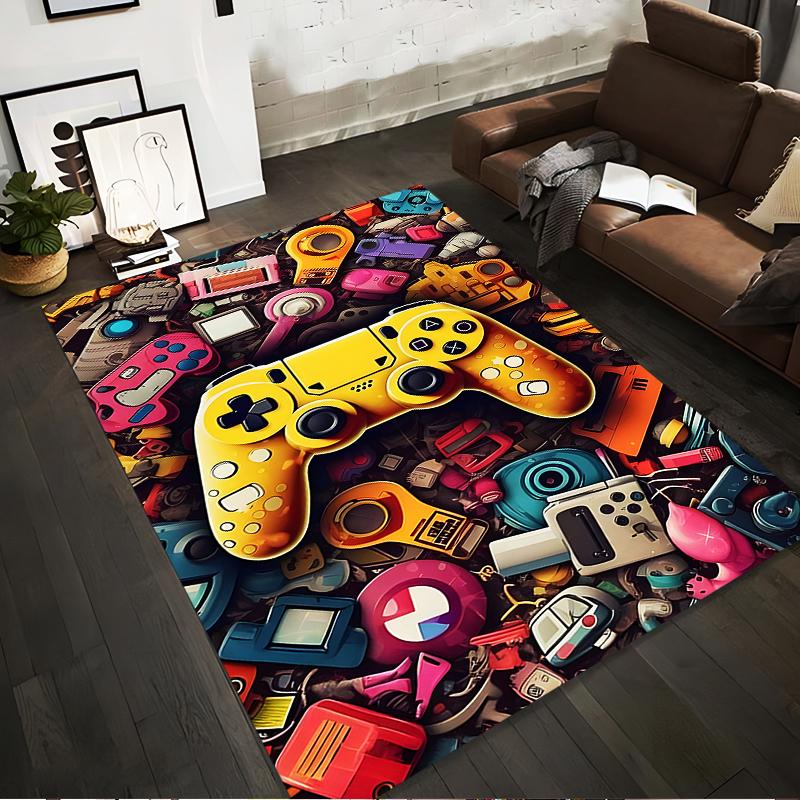 Colorful Gaming Controller and Retro Tech Printed Carpet Design Suitable for use as an anti-slip for living room bedroom sofas 40x60cm( 15x23in )
Colorful Gaming Controller and Retro Tech Printed Carpet Design Suitable for use as an anti-slip for living room bedroom sofas 40x60cm( 15x23in )