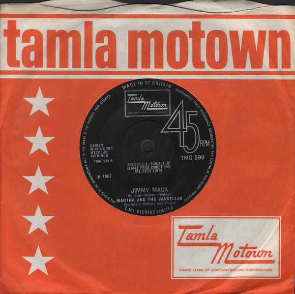 7inch Record MARTHA REEVES & THE VANDELLAS - Jimmy Mack TMG599 Tamla Motown 1967 UK Soul/Funk Used
7inch Record MARTHA REEVES & THE VANDELLAS - Jimmy Mack TMG599 Tamla Motown 1967 UK Soul/Funk Used