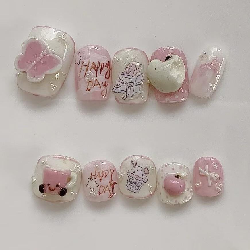 Korean Style Cute Girly 3D Apple & Butterfly Nail Art Stickers for Spring/Summer 
Korean Style Cute Girly 3D Apple & Butterfly Nail Art Stickers for Spring/Summer