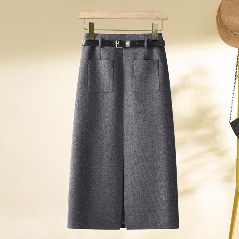 Жіноча вовняна облягаюча міді-спідниця - Весна/Осінь, облягаючий фасон зі розрізом XXL (125-135 jin) сірий колір
Жіноча вовняна облягаюча міді-спідниця - Весна/Осінь, облягаючий фасон зі розрізом XXL (125-135 jin) сірий колір