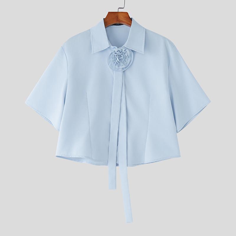 INCERUN Мужские укороченные рубашки Повседневные свободные с цветочным принтом, завязкой на шее, короткие топы 5XL синий
INCERUN Мужские укороченные рубашки Повседневные свободные с цветочным принтом, завязкой на шее, короткие топы 5XL синий