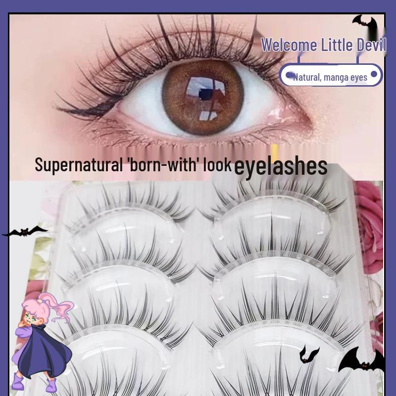 Little Devil Natural Style Manga Eyes Transparent Band False Eyelashes (Single Cluster)
Little Devil Natural Style Manga Eyes Transparent Band False Eyelashes (Single Cluster)