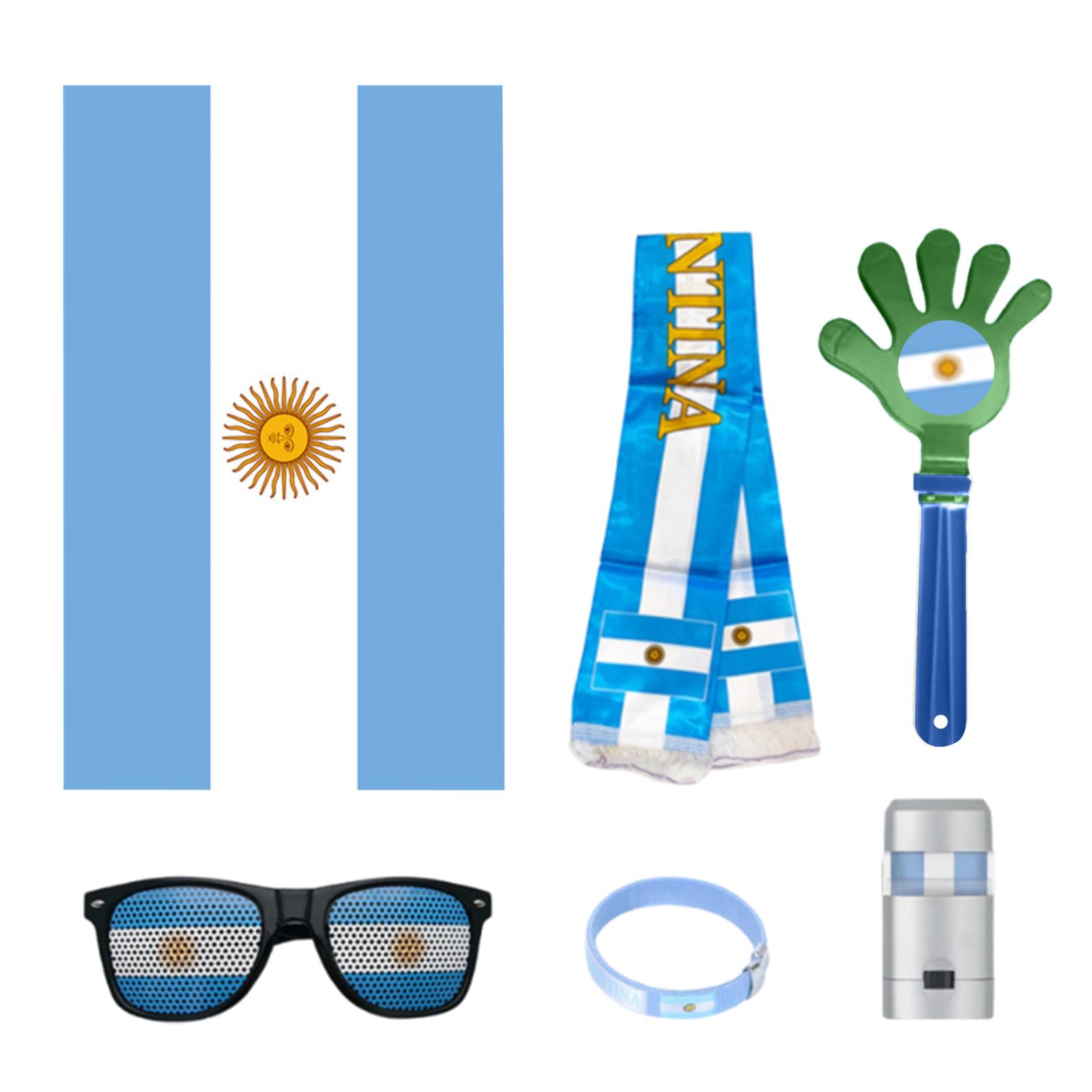 Football Fan Kit Set with Flag Scarf Glasses Bracelet Hand Clapper and Face Paint Stick for Events Football Fan Kit One Size
Football Fan Kit Set with Flag Scarf Glasses Bracelet Hand Clapper and Face Paint Stick for Events Football Fan Kit One Size