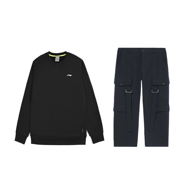 Li Ning Plain Logo Повседневный пуловер с круглым вырезом, свободная толстовка с длинными рукавами и прямые спортивные брюки, комплект AWDQ643-4+AYKR992-2 M
Li Ning Plain Logo Повседневный пуловер с круглым вырезом, свободная толстовка с длинными рукавами и прямые спортивные брюки, комплект AWDQ643-4+AYKR992-2 M
