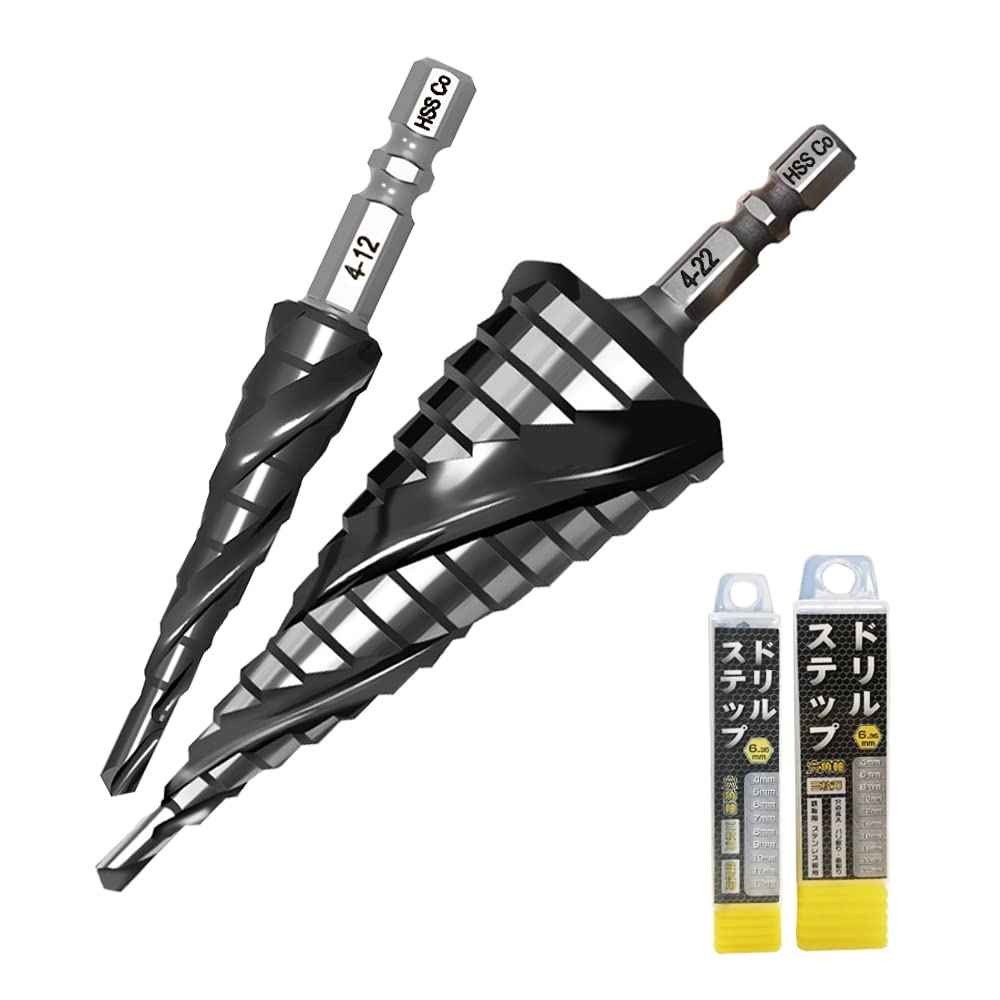 TORENA Step Drill for Stainless Set of Hexagonal Shank Drill Titanium Nitride Aluminum Cobalt High Speed Spiral Drill for Bamboo Shoot Cone M35HSS
TORENA Step Drill for Stainless Set of Hexagonal Shank Drill Titanium Nitride Aluminum Cobalt High Speed Spiral Drill for Bamboo Shoot Cone M35HSS
