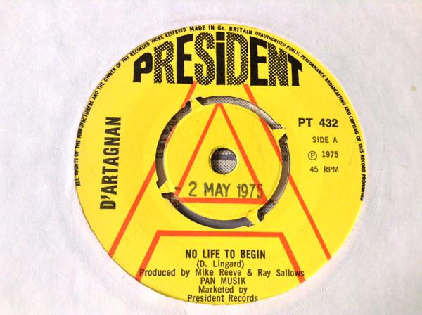 7inch Record D ARTAGNAN - No Life To Begin PT432PROMO President Recor 1975 UK Soul/Funk Used
7inch Record D ARTAGNAN - No Life To Begin PT432PROMO President Recor 1975 UK Soul/Funk Used
