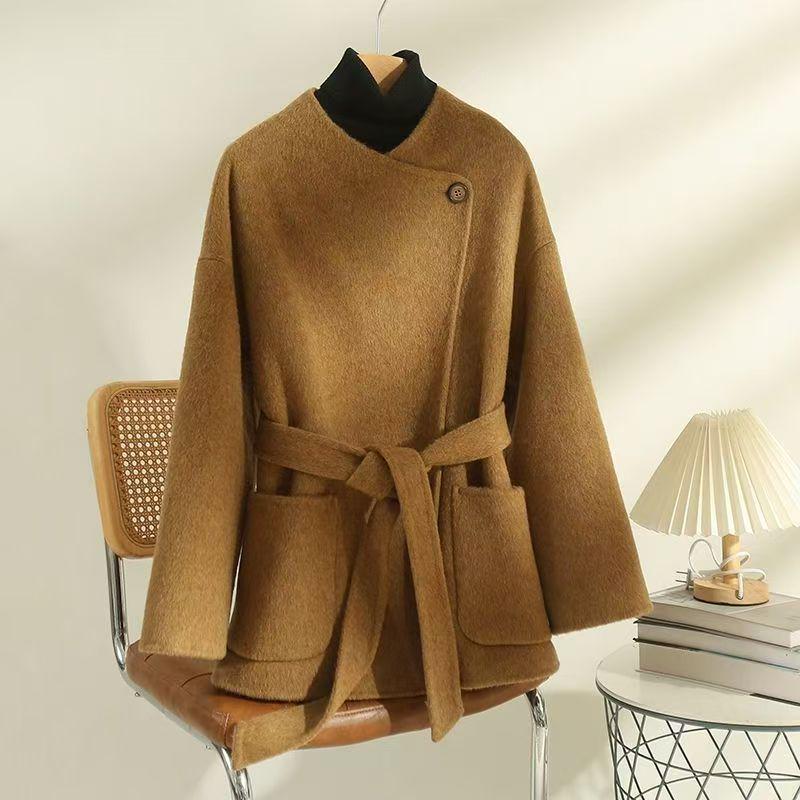 Spring 2026 Korean-Style Loose Double-Sided Wool Coat for Women S 40-60kg
Spring 2026 Korean-Style Loose Double-Sided Wool Coat for Women S 40-60kg