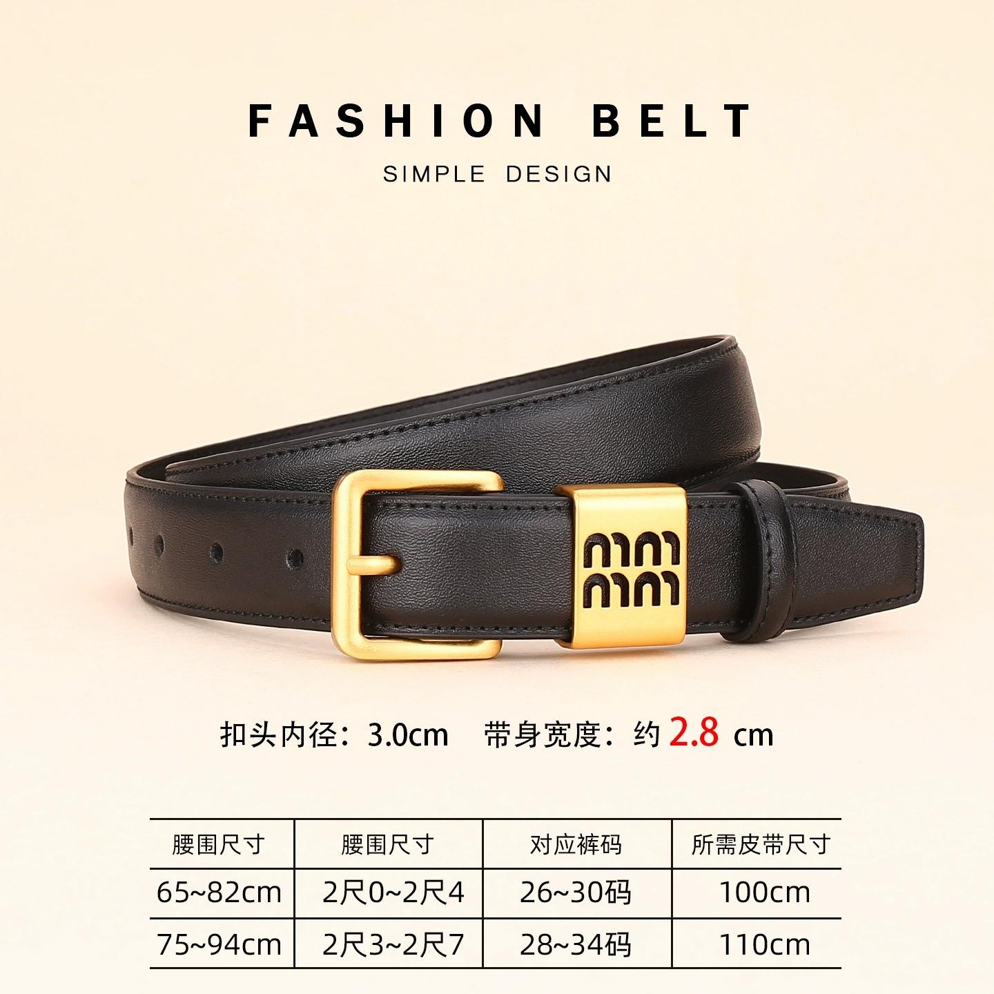 Genuine leather cowhide belt for women; versatile decorative waist belt with a sense of design; fashionable denim belt for ladie 95cm
Genuine leather cowhide belt for women; versatile decorative waist belt with a sense of design; fashionable denim belt for ladie 95cm