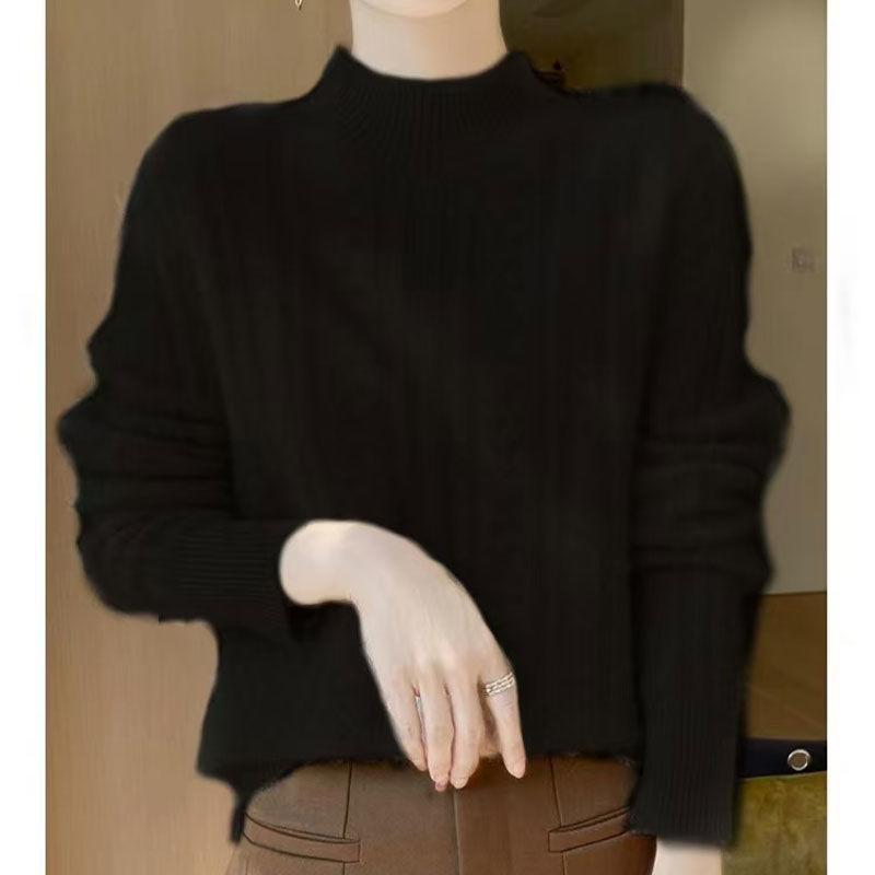 Элегантный пуловер с воротником-стойкой и полуворотником для осени и зимы, однотонный универсальный топ для многослойности, свитер, зимняя деталь для многослойности 3XL чёрный
Элегантный пуловер с воротником-стойкой и полуворотником для осени и зимы, однотонный универсальный топ для многослойности, свитер, зимняя деталь для многослойности 3XL чёрный