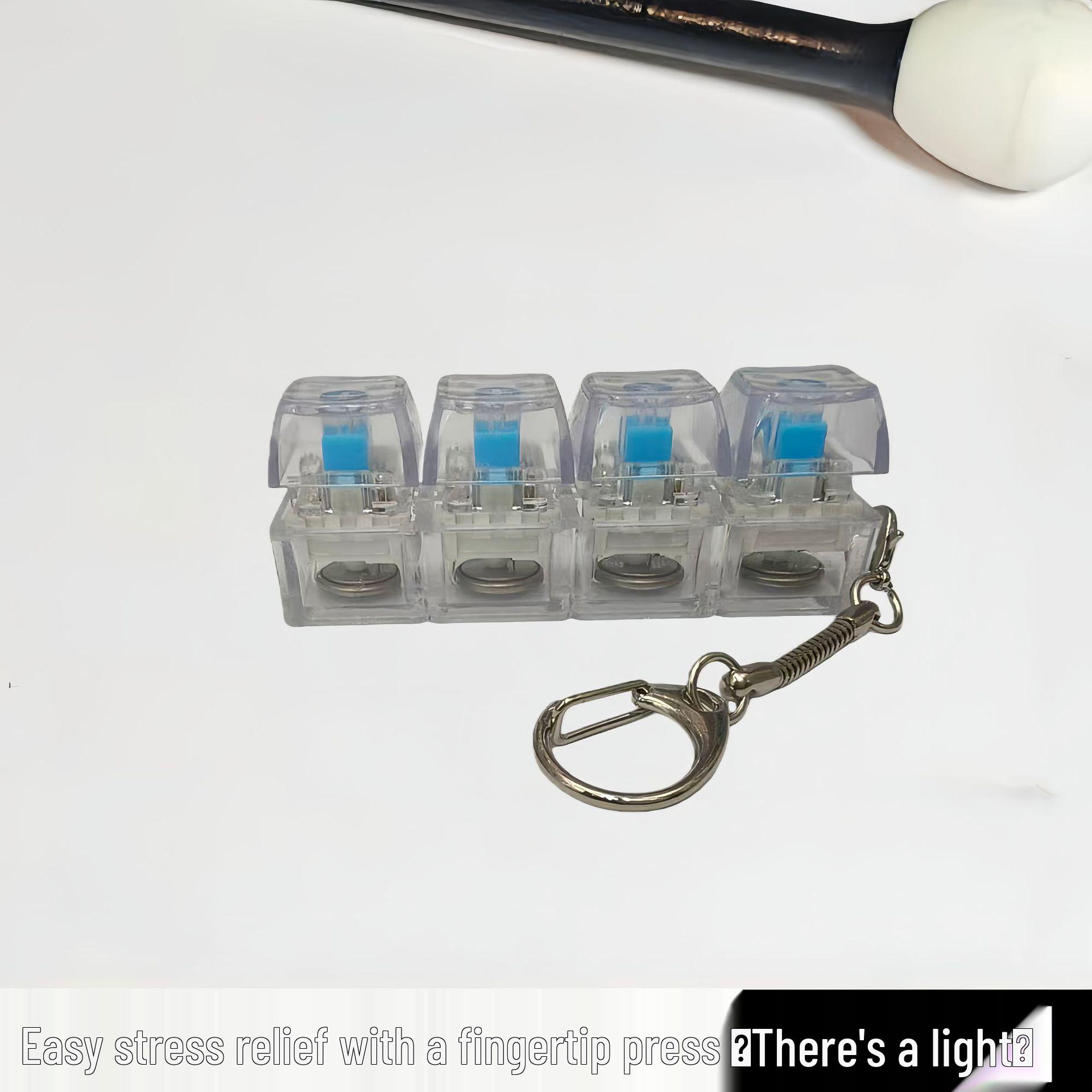 **Luminous RGB Keycap Stress Relief Button Keychain**
**Luminous RGB Keycap Stress Relief Button Keychain**