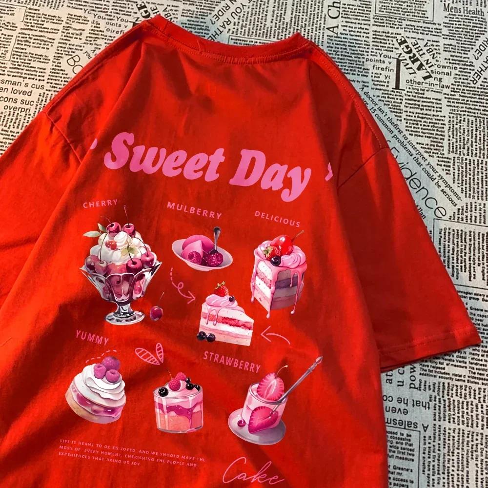Sweet Day Pink Ice Cream Cake Printed Streetwear Soft Breathable Trend Female Clothes Cake Pattern Sweet Style Clothing S
Sweet Day Pink Ice Cream Cake Printed Streetwear Soft Breathable Trend Female Clothes Cake Pattern Sweet Style Clothing S