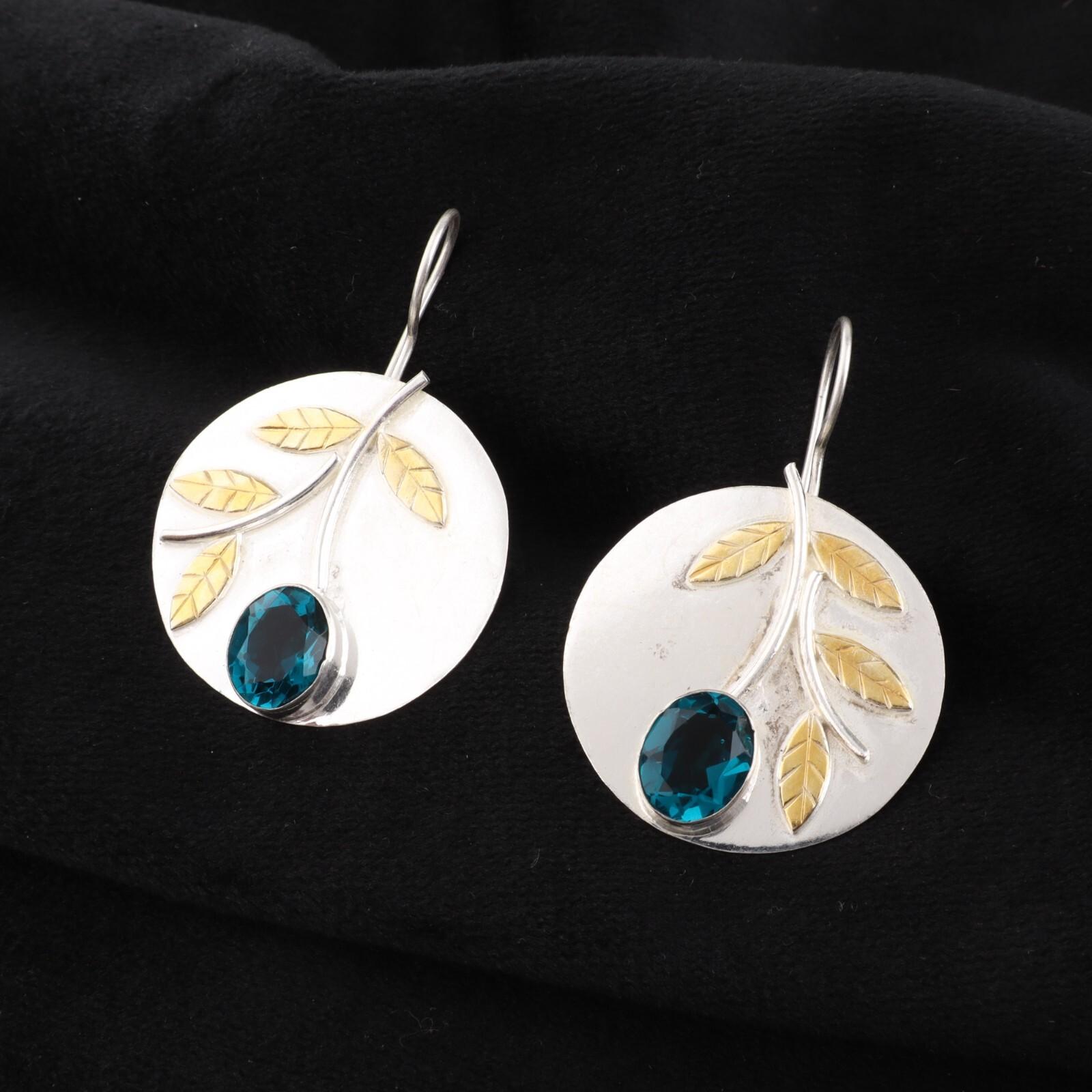 Blue Apatite Gemstone 925 Sterling Silver Women Jewelry Handmade Earrings 1.73 EE-176-16
Blue Apatite Gemstone 925 Sterling Silver Women Jewelry Handmade Earrings 1.73 EE-176-16