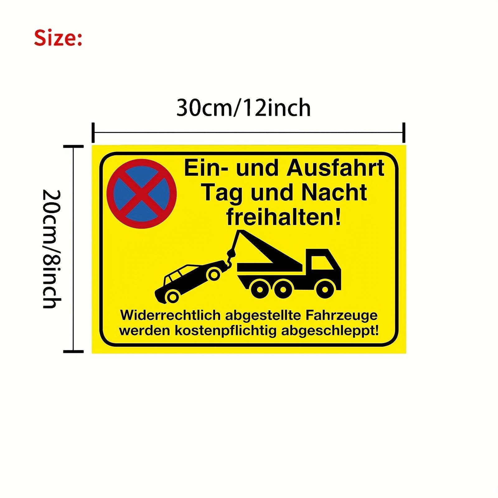 1pc Art Decor Frameless Tin Sign - German Text Keep Entrance Clear Parking Enforcement Sign, Yellow & Black Metal Wall Decor 20x30cm(7.8x11.8inch)
1pc Art Decor Frameless Tin Sign - German Text Keep Entrance Clear Parking Enforcement Sign, Yellow & Black Metal Wall Decor 20x30cm(7.8x11.8inch)