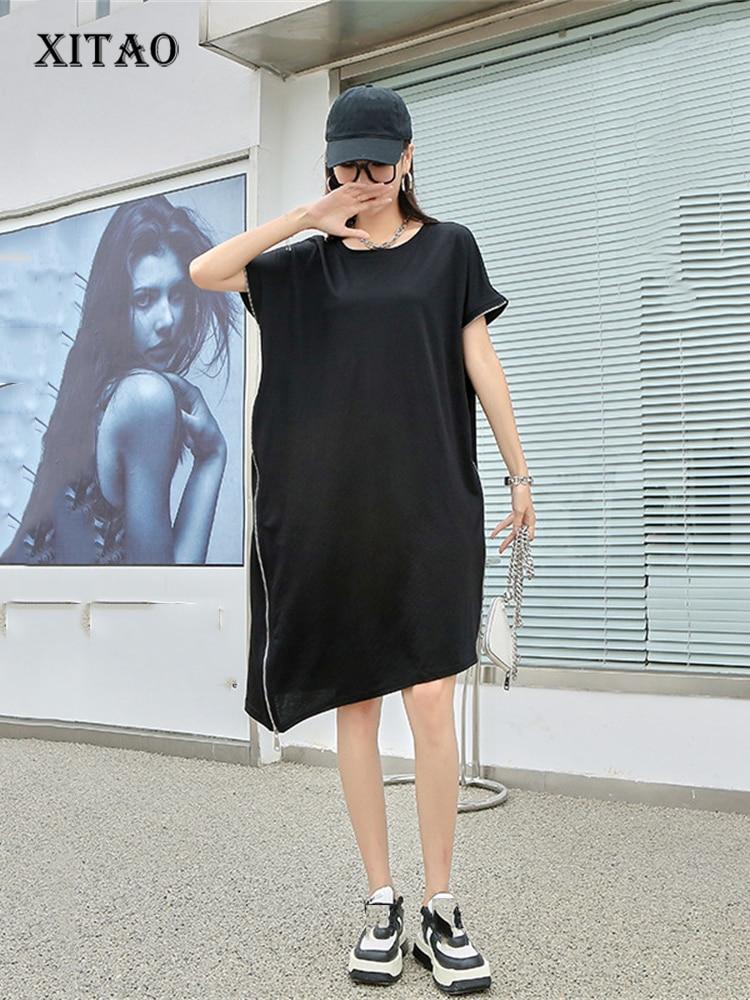 XITAO черное платье женское новое модное повседневное свободное платье WLD11291 One Size чёрный 
XITAO черное платье женское новое модное повседневное свободное платье WLD11291 One Size чёрный