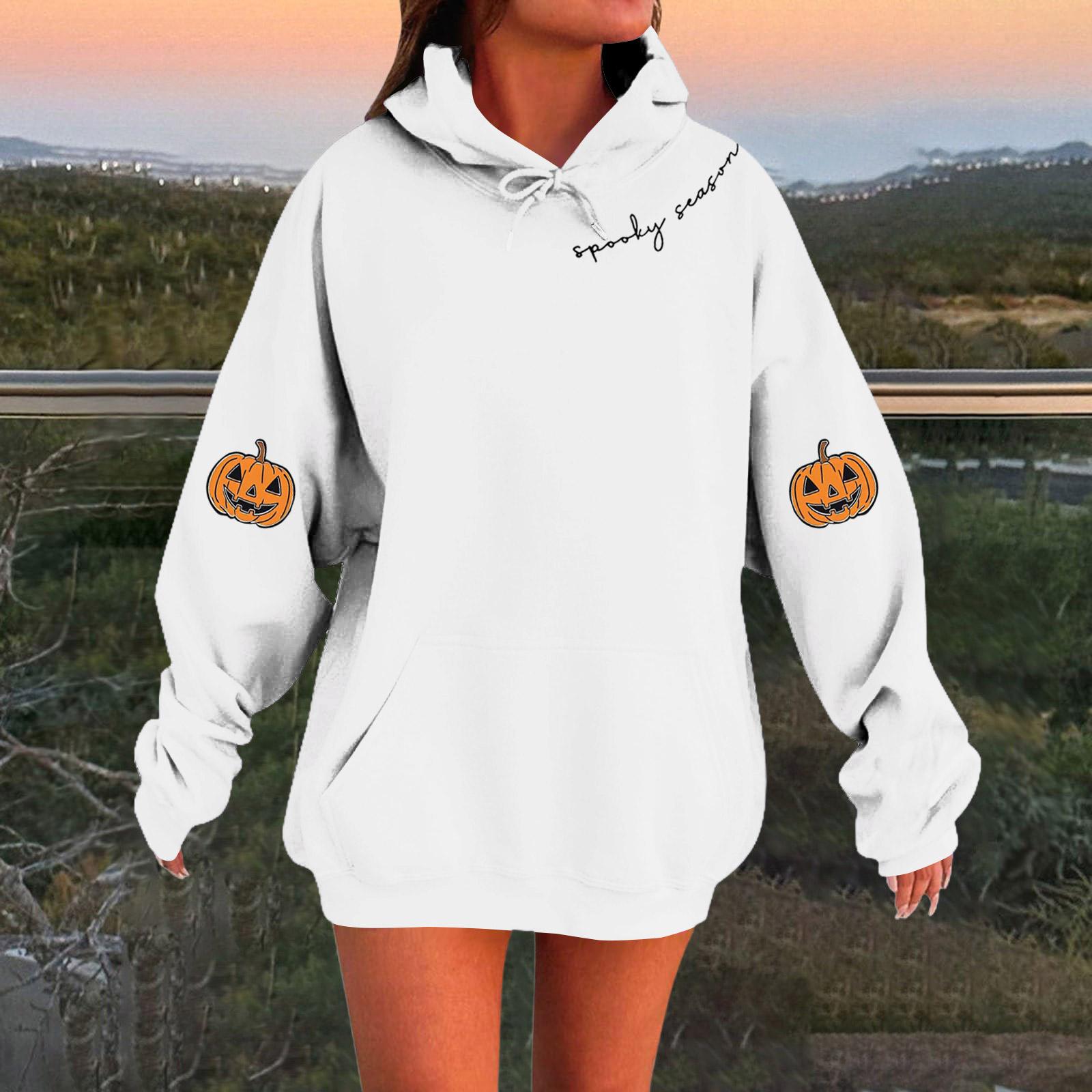Women s Solid Color Long Sleeve Casual Halloween Print Pullover Hooded Sweatshirt XL
Women s Solid Color Long Sleeve Casual Halloween Print Pullover Hooded Sweatshirt XL