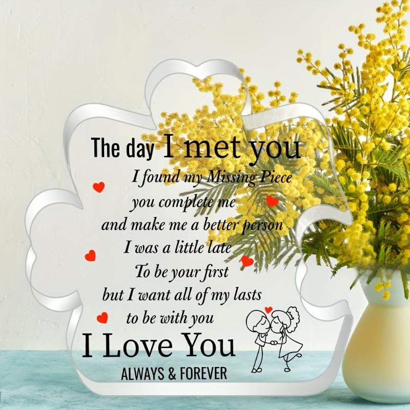 2D Flat I Love You Thoughtful Message Acrylic Puzzle Desktop Decoration Plaque, Suitable for wall decoration, porch, room, villa, accents Home, Hall 10*10CM
2D Flat I Love You Thoughtful Message Acrylic Puzzle Desktop Decoration Plaque, Suitable for wall decoration, porch, room, villa, accents Home, Hall 10*10CM