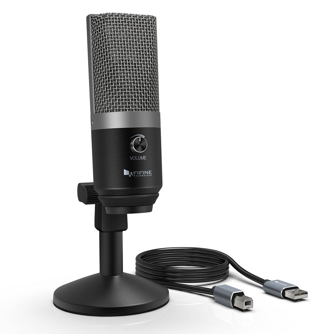 FIFINE USB Microphone, Condenser Microphone, Earphone Terminal, Adjustable Mic Stand Height, AB Type, USB Cable Included, Unidirectional, Skype, Live
FIFINE USB Microphone, Condenser Microphone, Earphone Terminal, Adjustable Mic Stand Height, AB Type, USB Cable Included, Unidirectional, Skype, Live