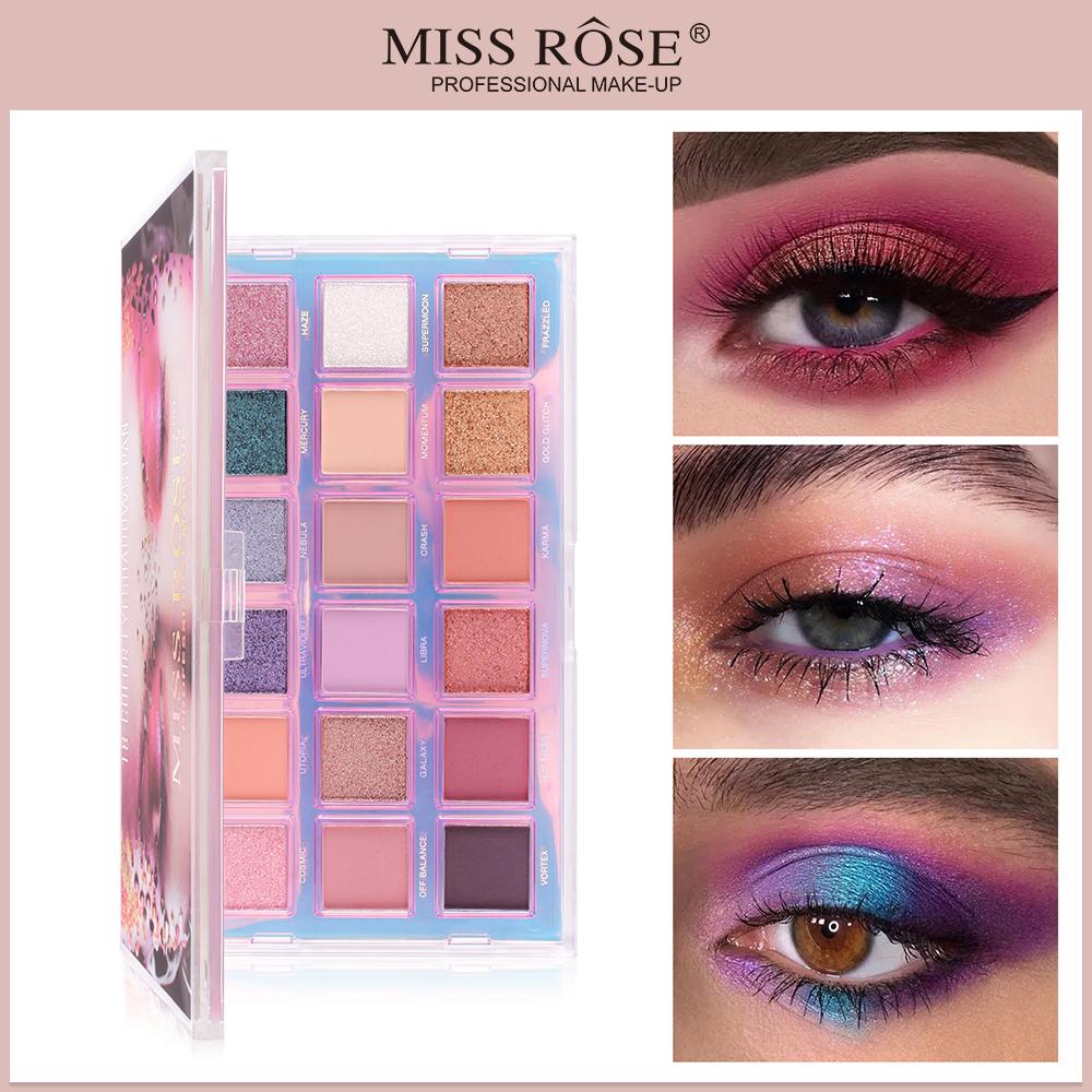 Miss Rose, 18 цветов, блестящие матовые тени для век с аква-жемчужиной, модная профессиональная палитра теней для макияжа, легко наносится
Miss Rose, 18 цветов, блестящие матовые тени для век с аква-жемчужиной, модная профессиональная палитра теней для макияжа, легко наносится