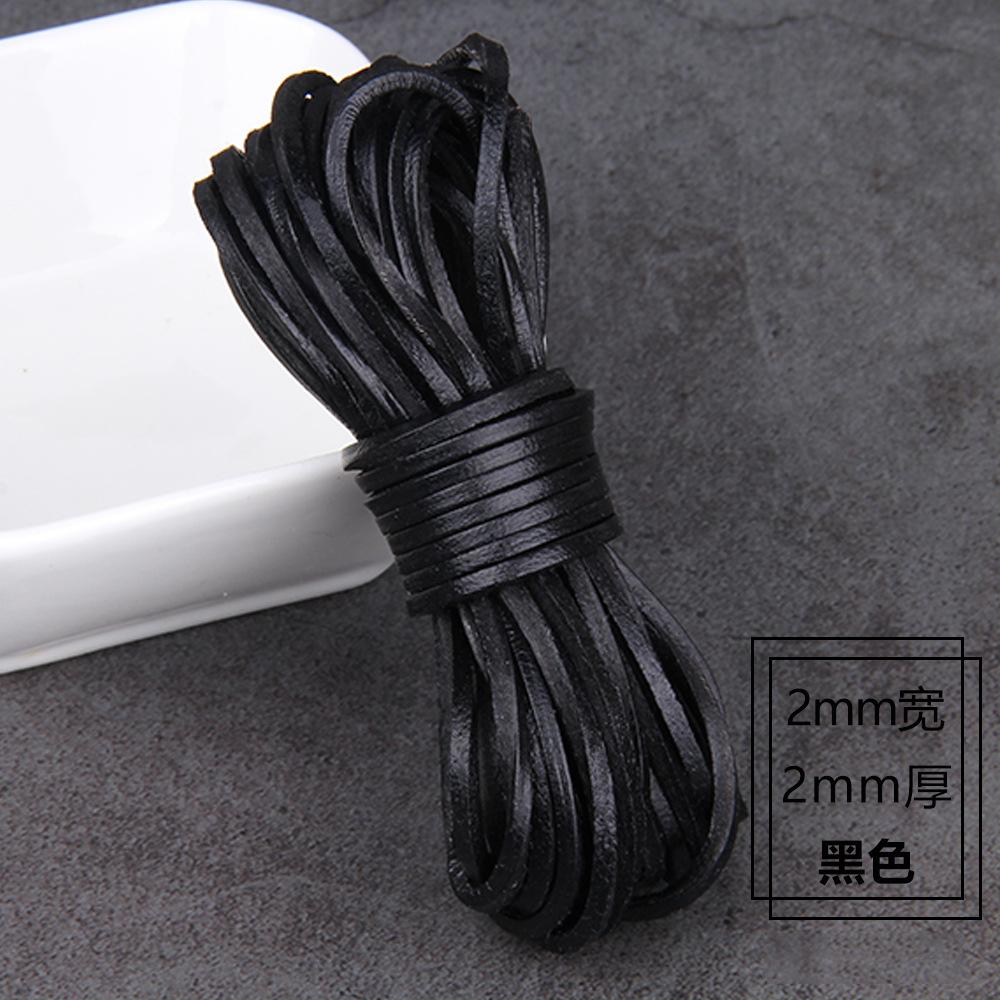 2Mm Thick Black Cowhide Rope First Layer Spray Paint Flat Square Leather Rope Flat Cowhide Strip Diy Jewelry Accessories Woven Rope 1m
2Mm Thick Black Cowhide Rope First Layer Spray Paint Flat Square Leather Rope Flat Cowhide Strip Diy Jewelry Accessories Woven Rope 1m