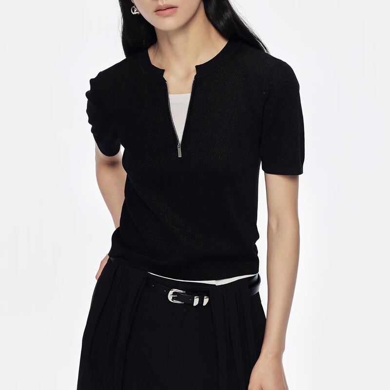 Tatu Women s Half-Zip Faux Two-Piece Short-Sleeve Knit Top L
Tatu Women s Half-Zip Faux Two-Piece Short-Sleeve Knit Top L